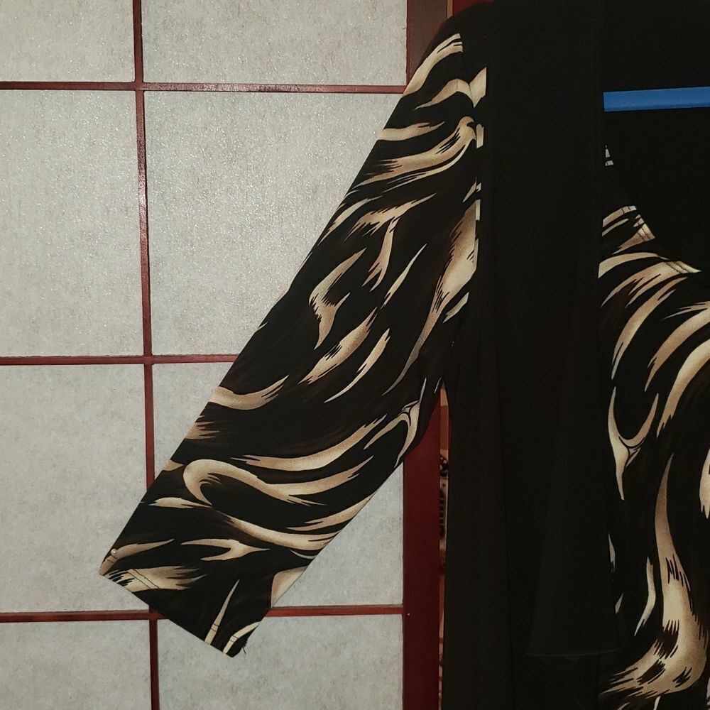 Claudia Richard Black & Tan Designer Blouse View 4